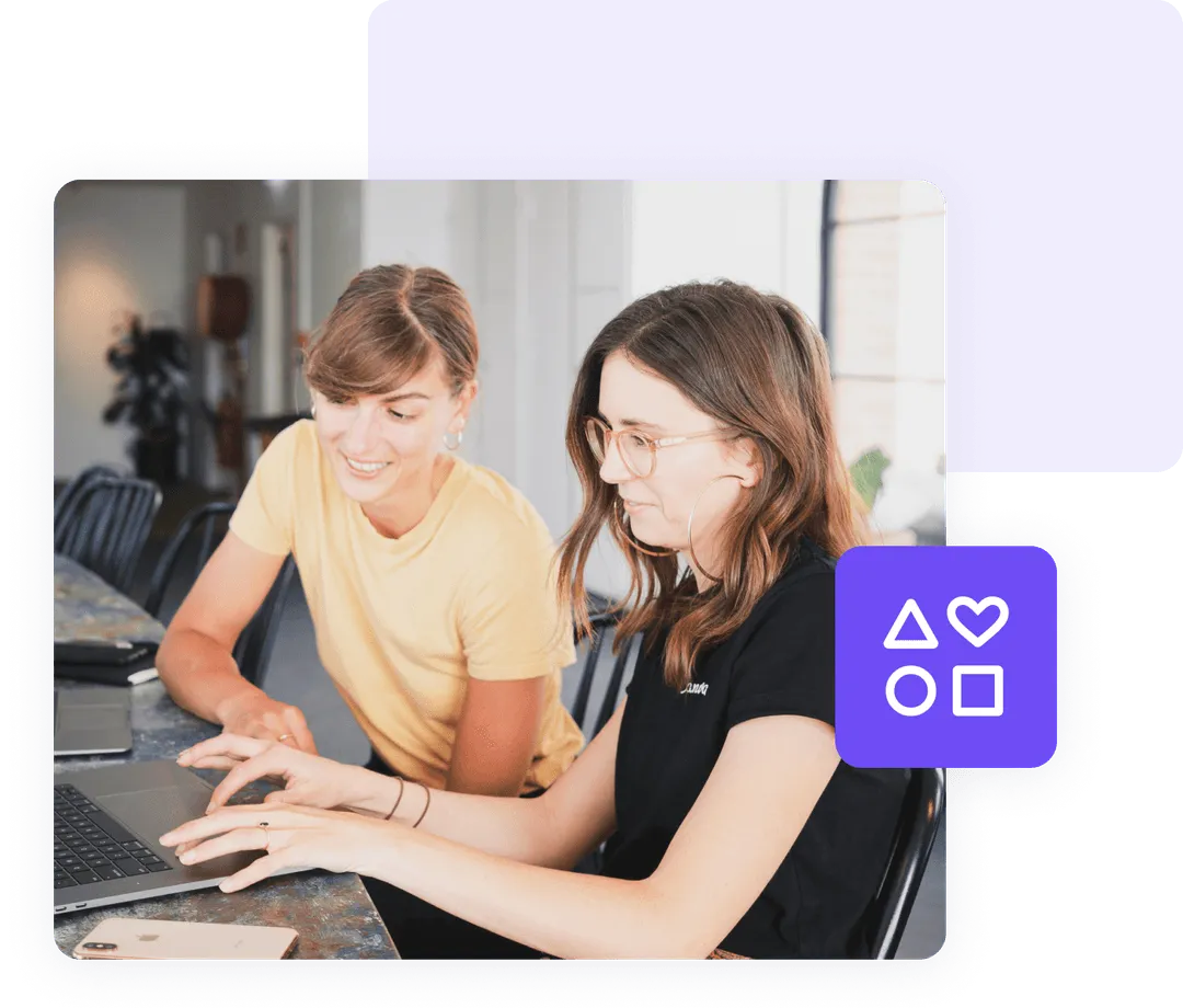 Collage of example product screens