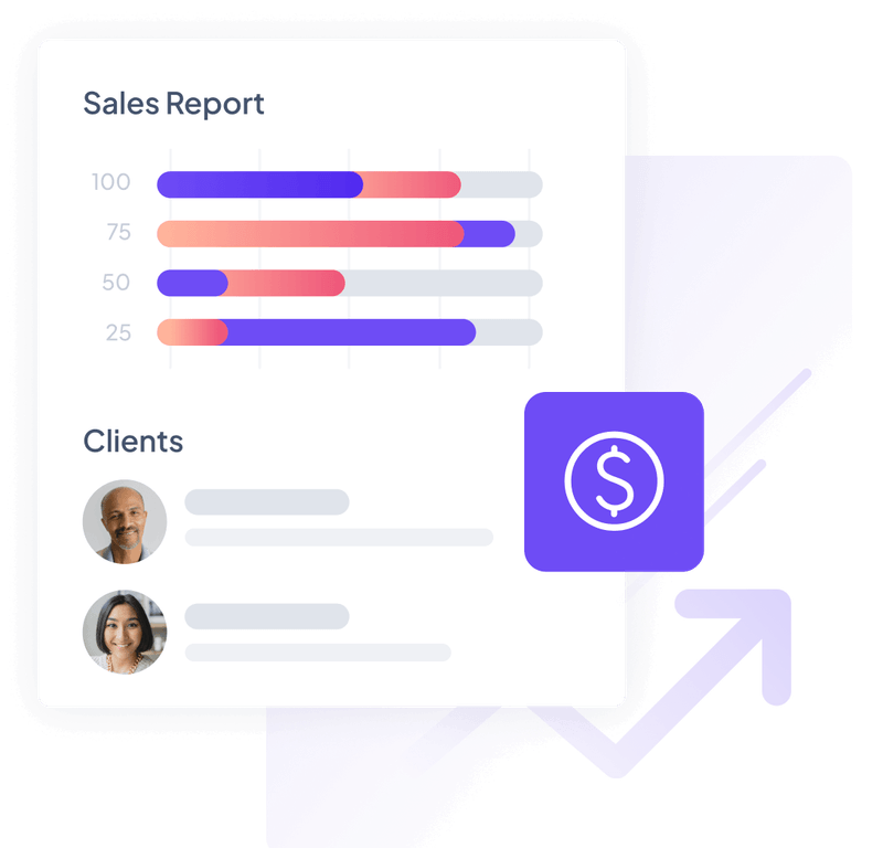 Collage of example product screens