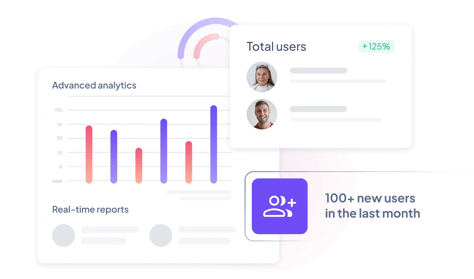 Collage of example product screens